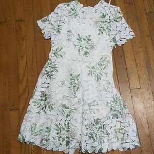 Chic wish white floral lace dress size M